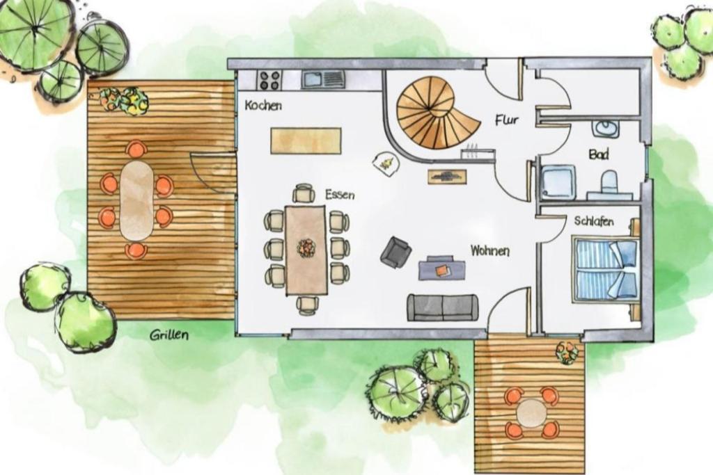 Vila W7 - Sehr Schoenes Ferienhaus Mit Toller Lage Und Super Aussicht In Roebel An Der Mueritz Exteriér fotografie